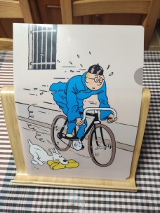 Dossier Loto azul Tintin en  bicicleta