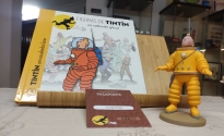 Figura resina Tintin luna, colec. espaola