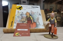 Figura resina Tintin amb maleta, col.lec espanyola